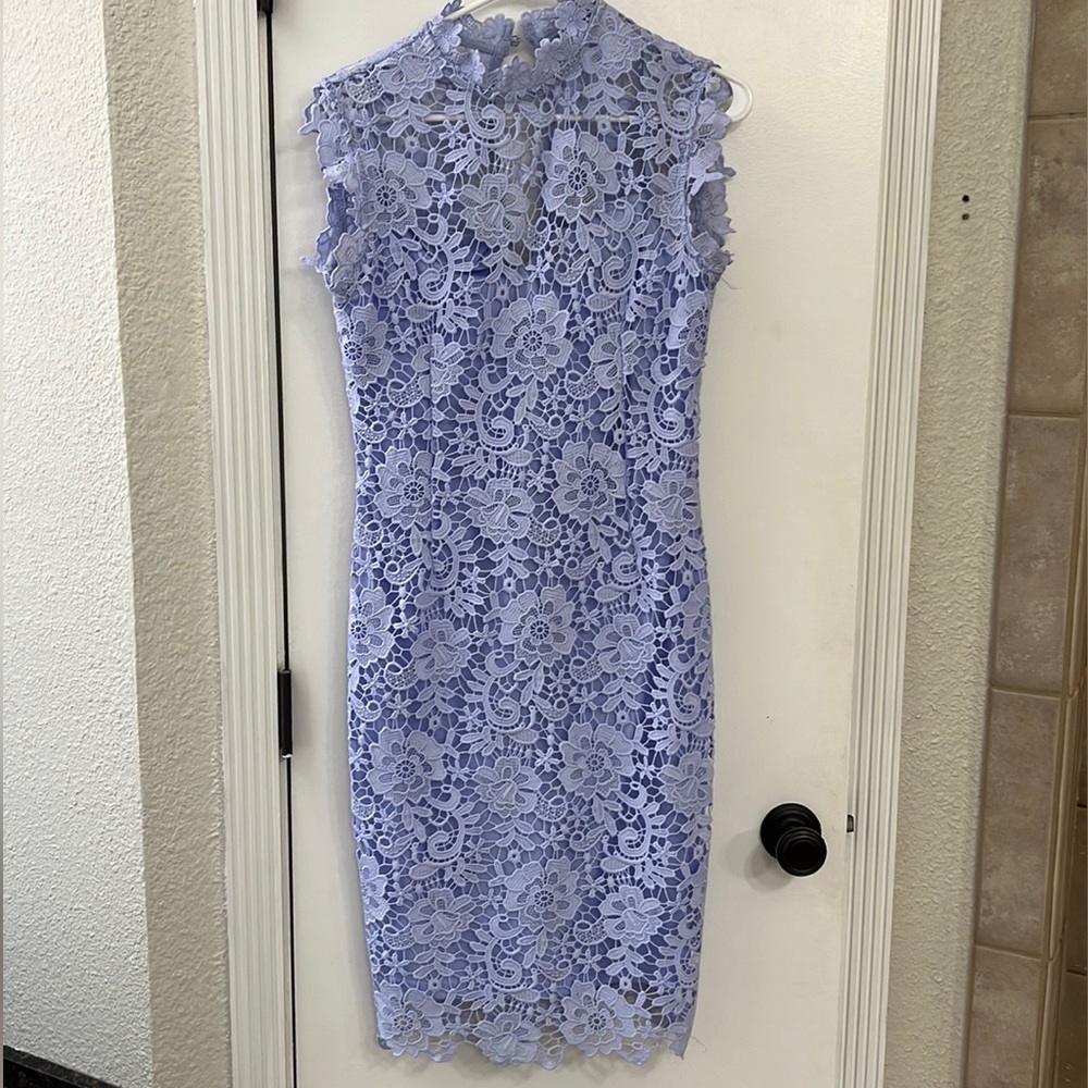 Gorgeous lavender lace cocktail dress